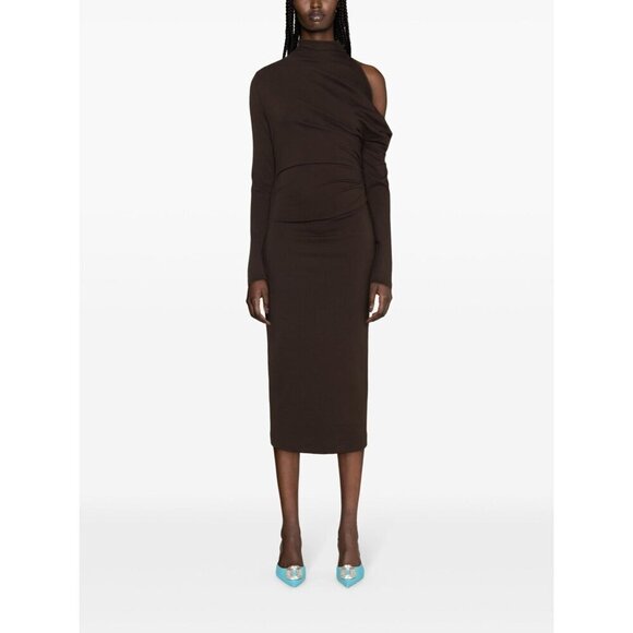 GAUGE81 Teresa Midi Dress in Mocha Brown 40 New Womens Bodycon - Picture 12 of 16